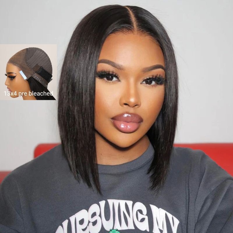 Nadula Pre everything Wig 2.0™| 13x4 Lace Front Straight Bob Real Ear to Ear Put on and Go Wig