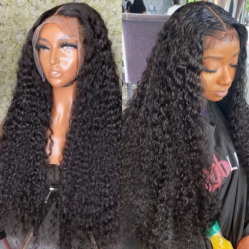 Clearance Sale | Nadula Jerry Curly 13x4 HD Lace Front Wigs 200% Density Curly Human Hair Wigs With Pre Plucked Hairline