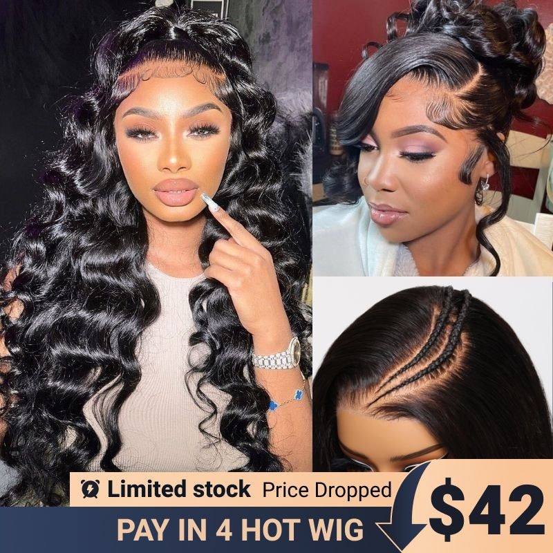 Nadula Flash Sale 6x4.5 Pre-cut Lace Body Wave Wig Put On and Go Human Hair Wigs