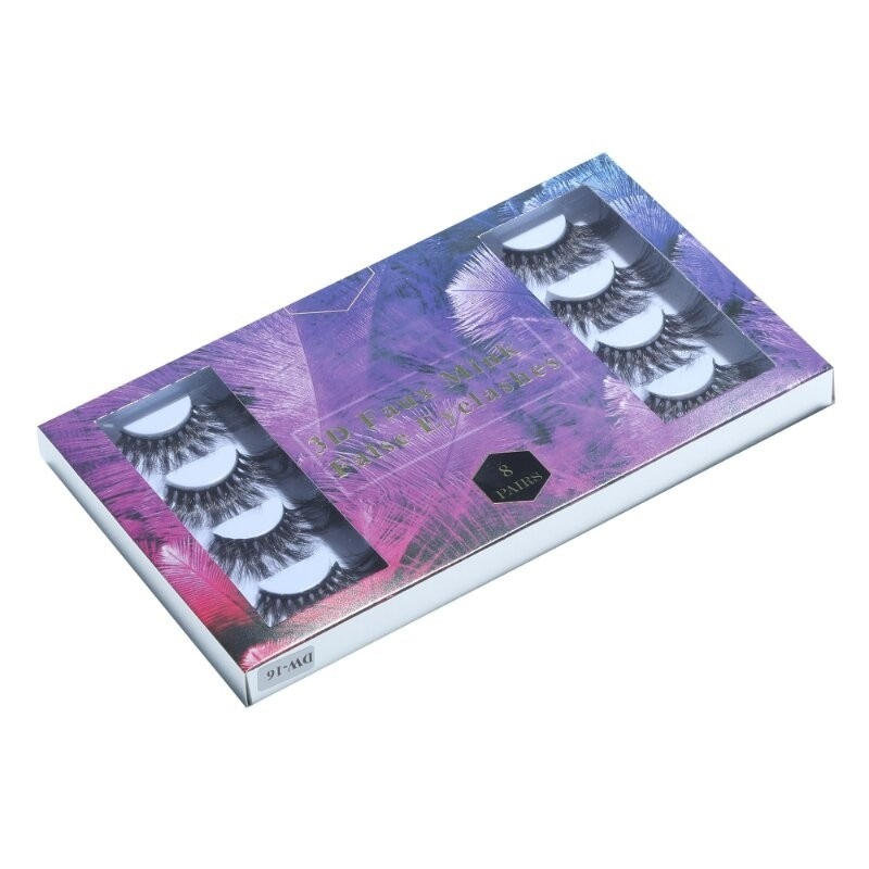 Nadula 3D Mink Eyelashes 8 Pairs Per Box Natural and Volume  Makeup Eyelashes