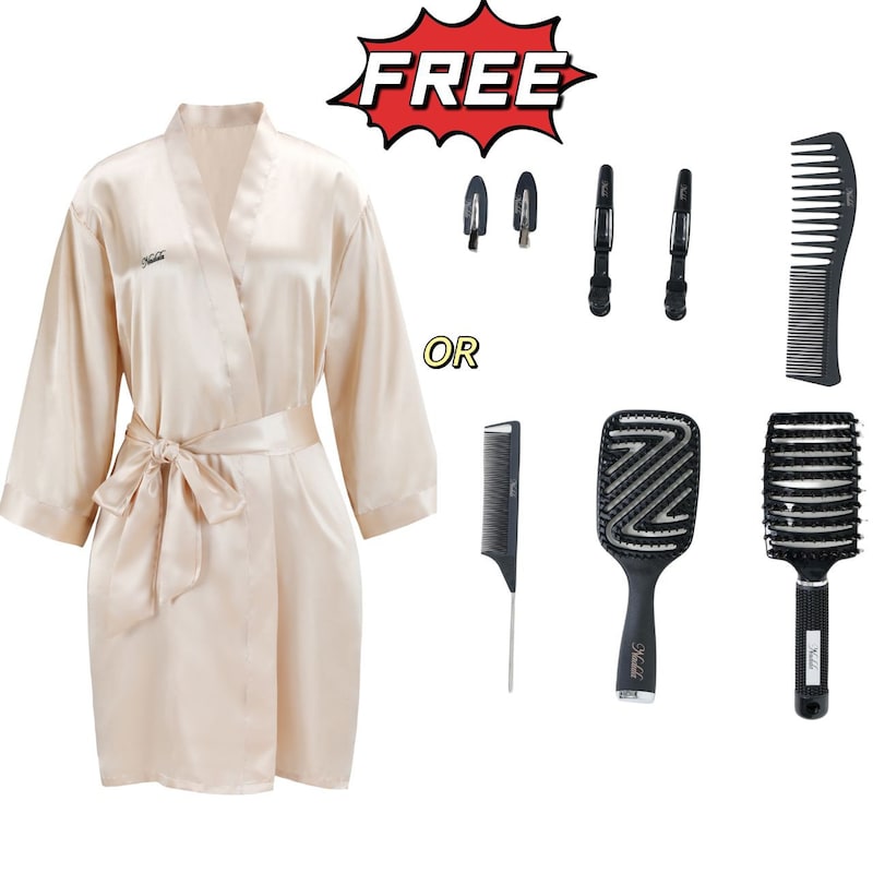 Nadula Free Gifts Comb Sets(Include 6 Pieces)  or Silk Nightgown Robe For Order Over $199