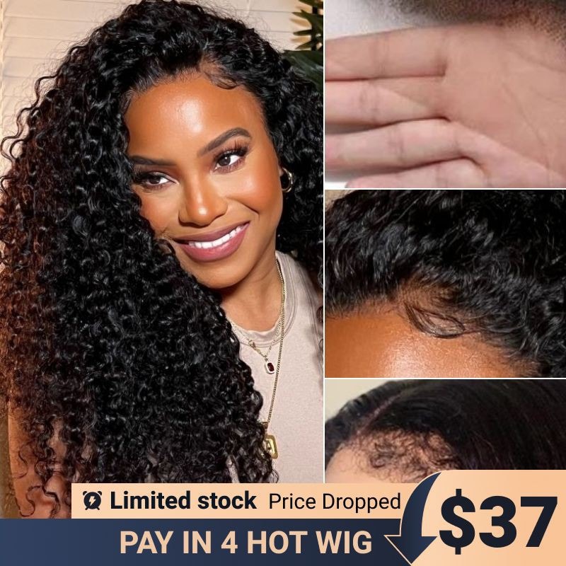 Nadula Flash Sale T Part Kinky Curly Human Hair Wigs With Pre Plucked Natural Hairline 70% Off