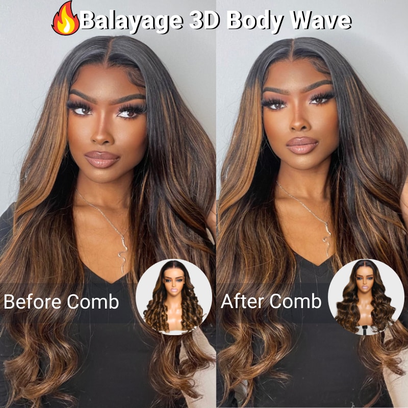 Code: Last15 | Nadula 50% Off Balayage Body Wave T Part And 7x5 Bye bye Knots Lace Put On And Go Wig