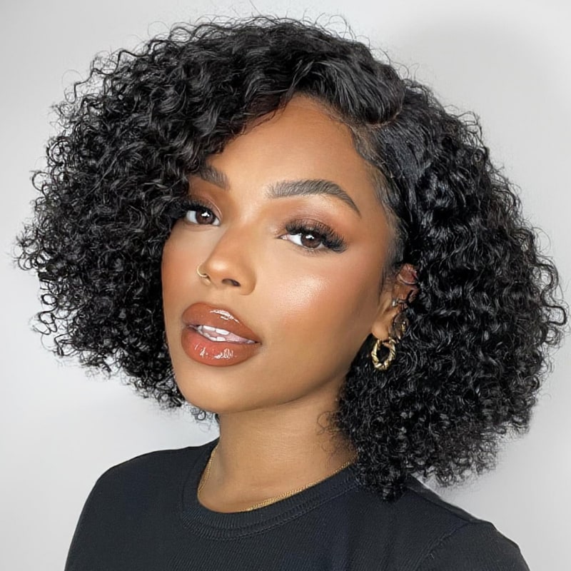Nadula Bye Bye Knots Wig 2.0™ | Summertime Short Deep Small Curly 7x5 Pre Cut Put on and Go Human Hair Wig
