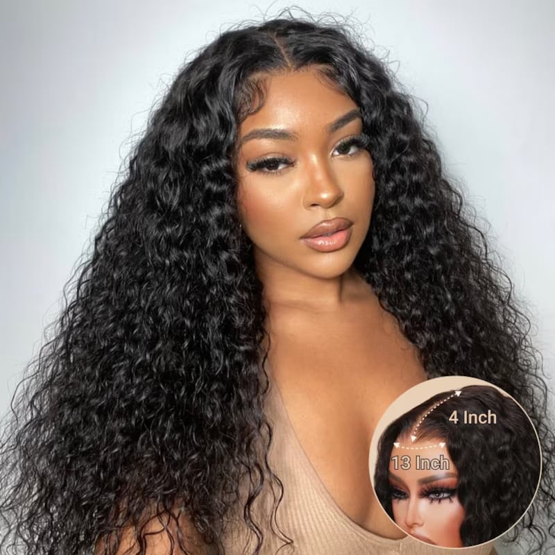 Nadula Flash Sale 7x5 And 13x4 Invisible Knots Water Wave Glueless Lace Front Wig Natural Hairline