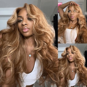 Nadula Bye Bye Knots Wig 2.0™ | 7x5 Invisible Knots Honey Blonde Highlight Body Wave Put and Go Wig