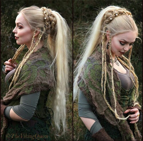 Viking braided hair