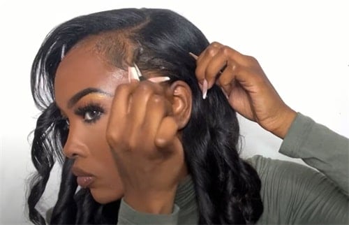 Make baby hair and add layers to the wig