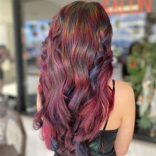 Ways to achieve the oil slick hair?