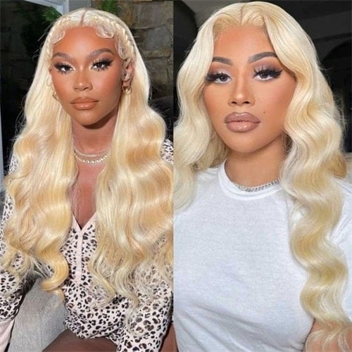 613 lightest blonde colored hair wigs