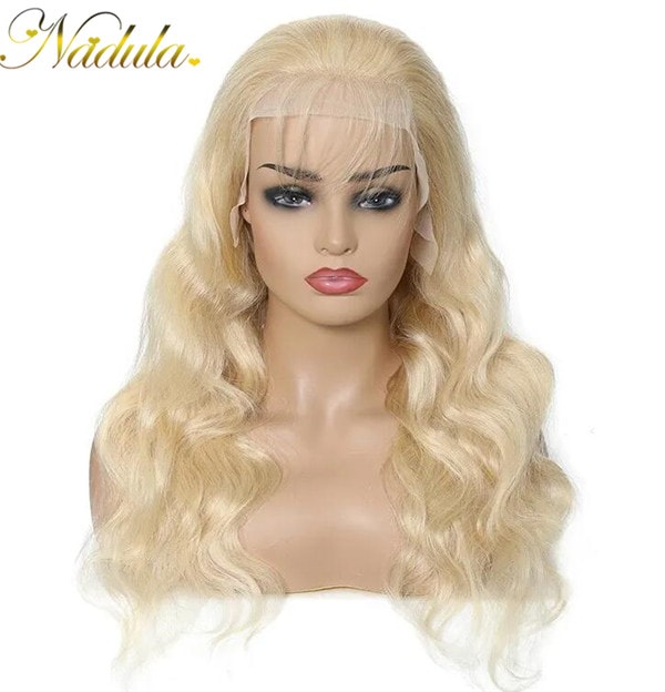 body wave blonde transparent lace front wig